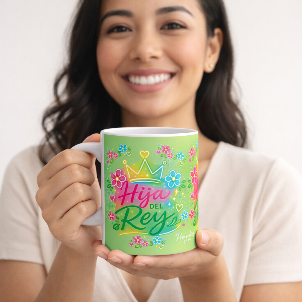 Taza Hija del Rey - Edición Floral Colorida